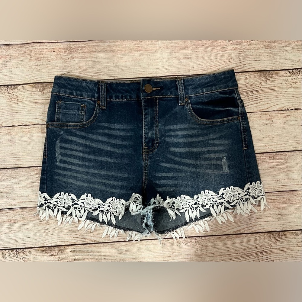 Urban Heritage Love Your Heritage high-rise shorts with lace size 9